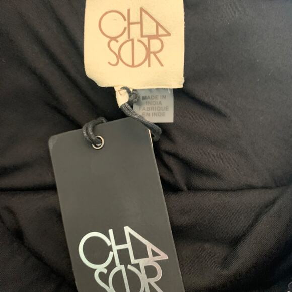 New Chaser sequin skirt midi stretch black side slit ruched Swiftie party goth - Picture 6 of 16